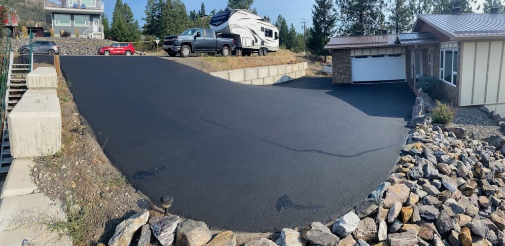 sealcoat driveway vernon bc after